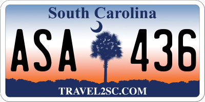 SC license plate ASA436