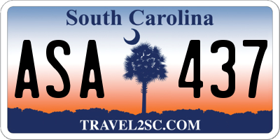 SC license plate ASA437