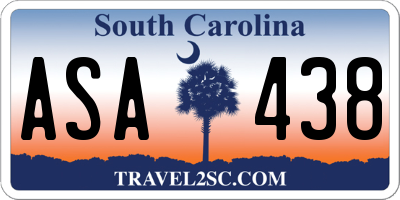 SC license plate ASA438