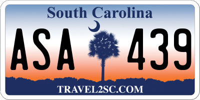 SC license plate ASA439