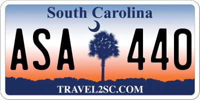 SC license plate ASA440