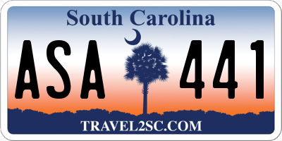 SC license plate ASA441