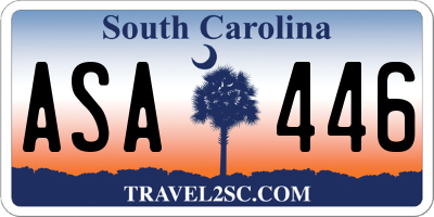 SC license plate ASA446