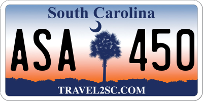 SC license plate ASA450