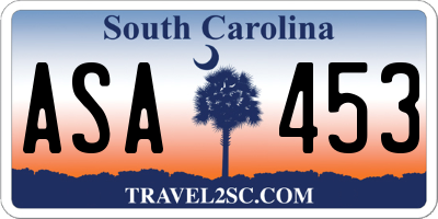 SC license plate ASA453