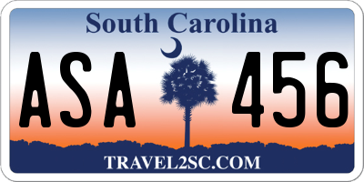 SC license plate ASA456
