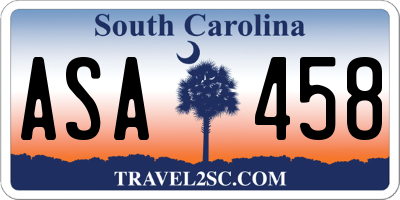 SC license plate ASA458
