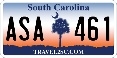 SC license plate ASA461