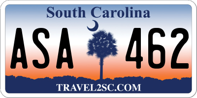 SC license plate ASA462