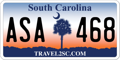 SC license plate ASA468