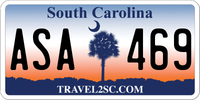 SC license plate ASA469