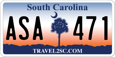 SC license plate ASA471