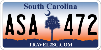 SC license plate ASA472