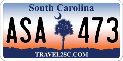 SC license plate ASA473