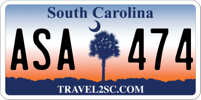 SC license plate ASA474