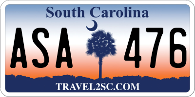 SC license plate ASA476