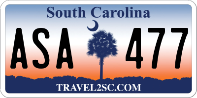 SC license plate ASA477