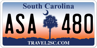 SC license plate ASA480
