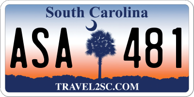 SC license plate ASA481