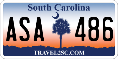 SC license plate ASA486