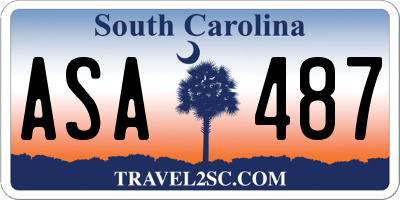 SC license plate ASA487