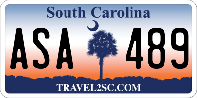 SC license plate ASA489
