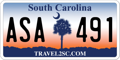SC license plate ASA491