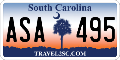 SC license plate ASA495