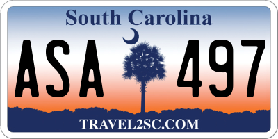 SC license plate ASA497