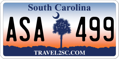 SC license plate ASA499