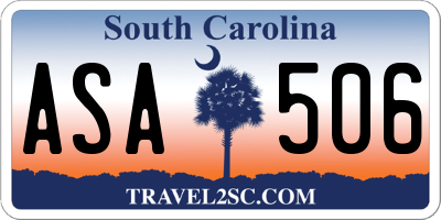 SC license plate ASA506