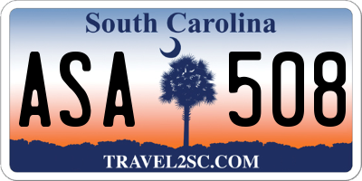 SC license plate ASA508