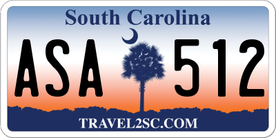 SC license plate ASA512