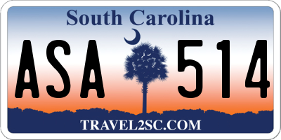 SC license plate ASA514