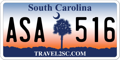 SC license plate ASA516