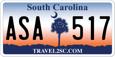 SC license plate ASA517