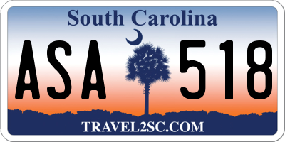 SC license plate ASA518