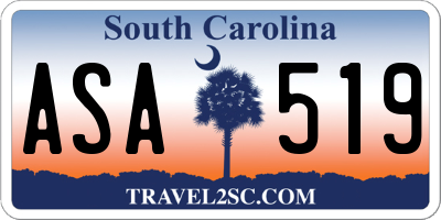SC license plate ASA519