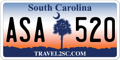 SC license plate ASA520