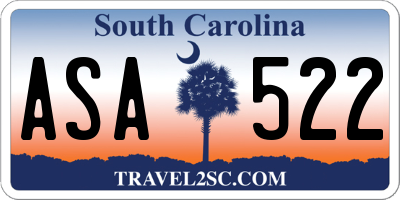 SC license plate ASA522