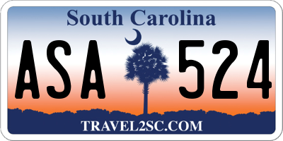 SC license plate ASA524