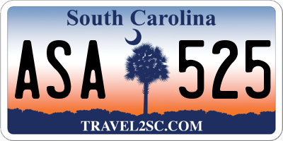 SC license plate ASA525