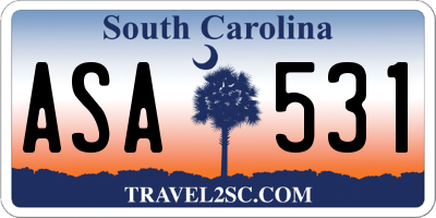 SC license plate ASA531