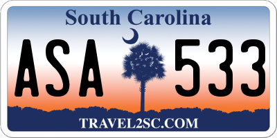 SC license plate ASA533