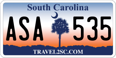 SC license plate ASA535