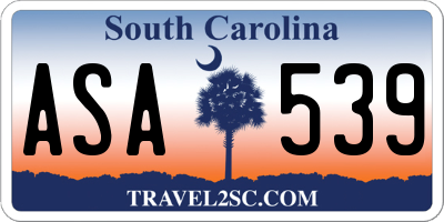 SC license plate ASA539