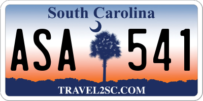 SC license plate ASA541