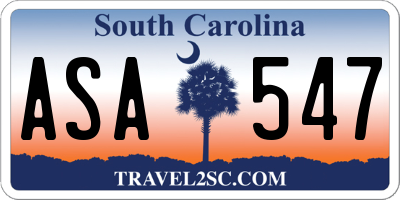 SC license plate ASA547