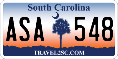 SC license plate ASA548