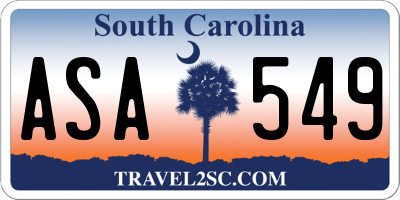 SC license plate ASA549